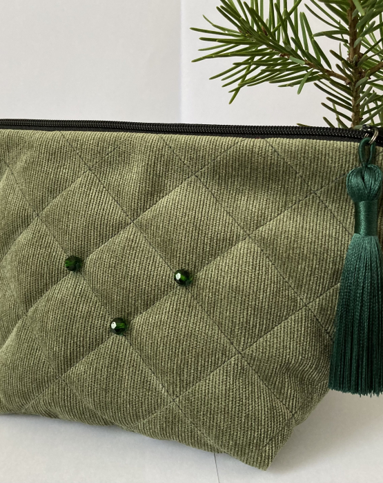 Cosmetic bag - olive green